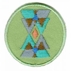 Iron-on patches Aztec green - 5pcs