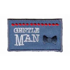 Iron-on patches Gentle man with bow  - 5pcs