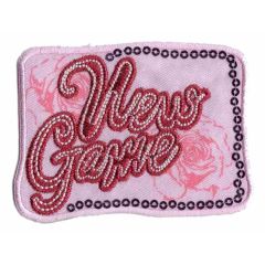Iron-on patches New Game pink - 5pcs
