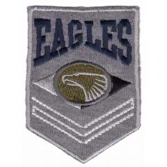 Iron-on patches Eagles shield blue - 5pcs