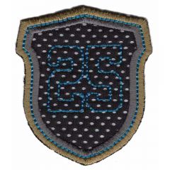 Iron-on patches shield 25 lurex blue - 5pcs