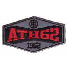 Iron-on patches Reflective Ath 62 red with grey - 5pcs