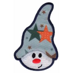 Iron-on patches gnome Orange stars long hat - 5pcs