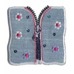 Iron-on patches top with zipper - 5pcs