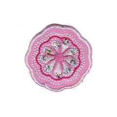 Iron-on patches flower pink - 5pcs
