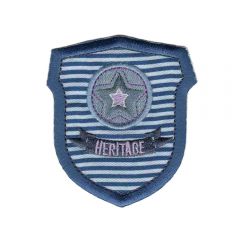 Iron-on patches shield Heritage striped - 5pcs
