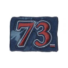 Iron-on patches 73 in red - 5pcs