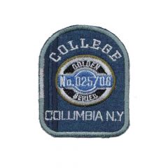 Iron-on patches College Columbia NY blue - 5pcs