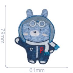 HKM Iron-on patch hare - 5pcs