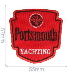HKM Patch Portsmouth 55x57mm red - 5pcs