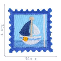 Iron-on patches Stamp with ship - 5pcs