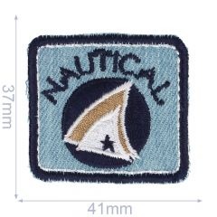 Iron-on patches Nautical with schip - 5pcs