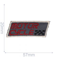 Iron-on patches Motor small grey - 5pcs