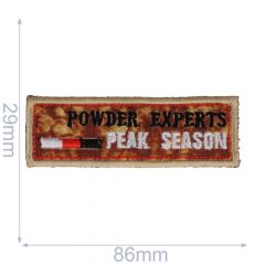 HKM Patch powder experts 86x29mm brown - 5pcs
