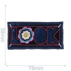 Iron-on patches LOOK dark jeans - 5pcs