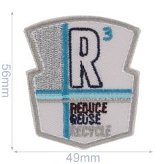 Iron-on patches shield R3 with-blue - 5pcs