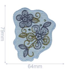 Iron-on patches flowers on jeans - 5pcs