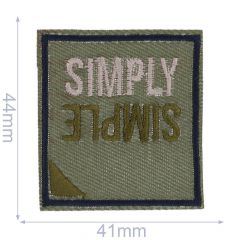 Iron-on patches SIMPLY SIMPLE dark green - 5pcs