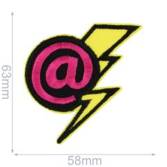 Iron-on patches Lightening yellow-pink - 5pcs