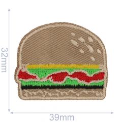 Iron-on patches Hamburger brown - 5pcs