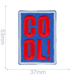 Iron-on patches COOL! red-blue - 5pcs