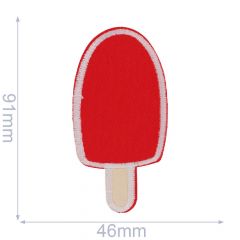 Iron-on patches Ice lolly red - 5pcs