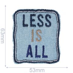 Iron-on patches LESS IS ALL jeans - 5pcs