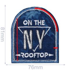 Iron-on patches ON THE NY ROOFTOP jeans - 5pcs
