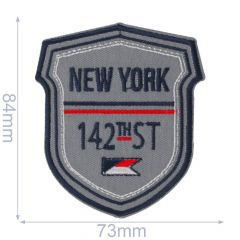 Iron-on patches shield NEW YORK 142TH ST - 5pcs