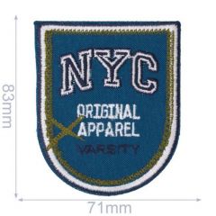Iron-on patches shield NYC Original Apparel - 5pcs