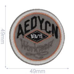Iron-on patches circle Aedycn Orange-grey - 5pcs