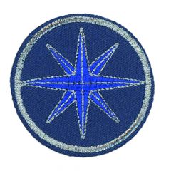 HKM Patch circle with blue star - 5pcs