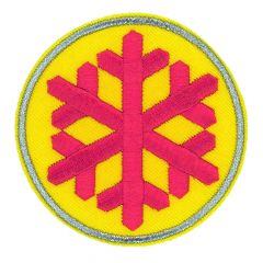 HKM Iron-on patch Snowflake red - 5pcs