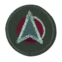 HKM Iron-on patch circle with arrow - 5pcs