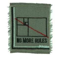 HKM Iron-on patch NO MORE RULES with fringes - 5pcs