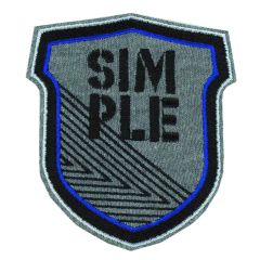 Iron-on patches SIMPLE blue/green rim - 5 pcs