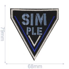 HKM Iron-on patch SUPER in triangle - 5pcs