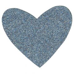 HKM Iron-on patches heart glitter - 5pcs