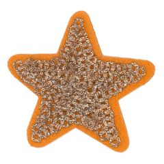 HKM Iron-on patches star sequined 3.8cm - 5pcs