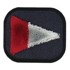 HKM Iron-on patches triangle red and grey - 5pcs