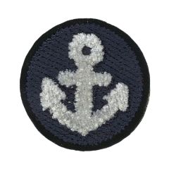 HKM Iron-on patches anchor in a circle - 5pcs