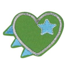 HKM Iron-on patches heart with stars - 5pcs