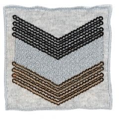 HKM Iron-on patches military stripes sequined - 5pcs