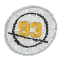 HKM Iron-on patches 93 yellow on white jersey - 5pcs