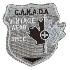 HKM Iron-on patches Canada vintage wear grey - 5pcs
