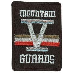 HKM Iron-on patches mountain Guaads beige-silver-red - 5pcs