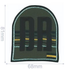 HKM Iron-on patch DR 68x81mm black - 5pcs