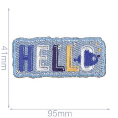 HKM Iron-on patch hello jeans - 5pcs
