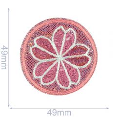 HKM Iron-on patch flowers in circle - 5pcs