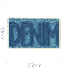 HKM Iron-on patch denim blue - 5pcs